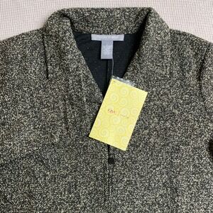 Modern Soul Womens Large Black Tan Marled Button Front Cardigan Shirt Jacket NWT